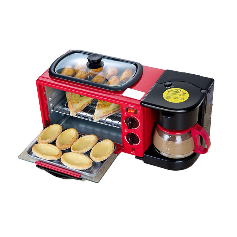 

Breakfast Machine Household Small Bread Machine Automatic Multi-function Toaster 1050w Triple Fixed Time Oven HL-9L-K CY