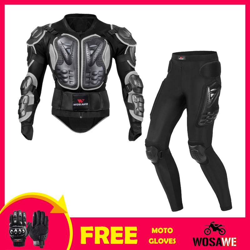 

WOSAWE Motorcycle Armor Jacket Moto Full Body Protective Armor Motocross Ourdoor Sports Hip Guard Chest Back Protector