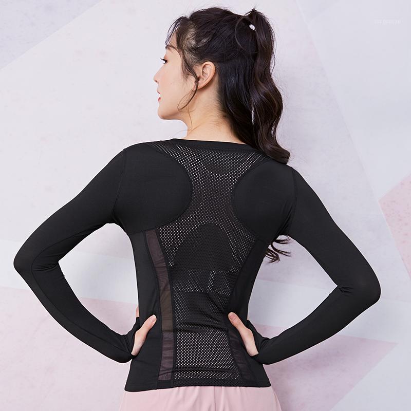 

Sexy Mesh Sports Yoga Shirts Womens Long Sleeve Slim Gym Shirts Tops Quick Dry Running Fitness Workout T-shirts Sportswear1, Fbk9588