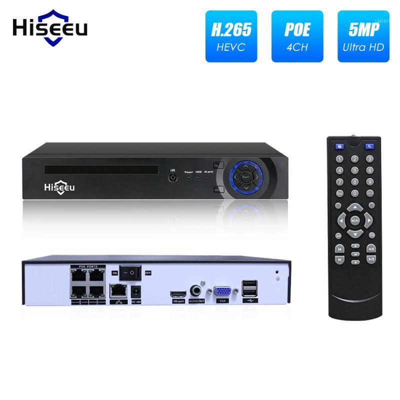 

Hiseeu 4CH 8CH 4MP 5MP PoE NVR For POE IP Camera system Surveillance H.265 48V 802.3af ONVIF CCTV NVR XMEYE APP1