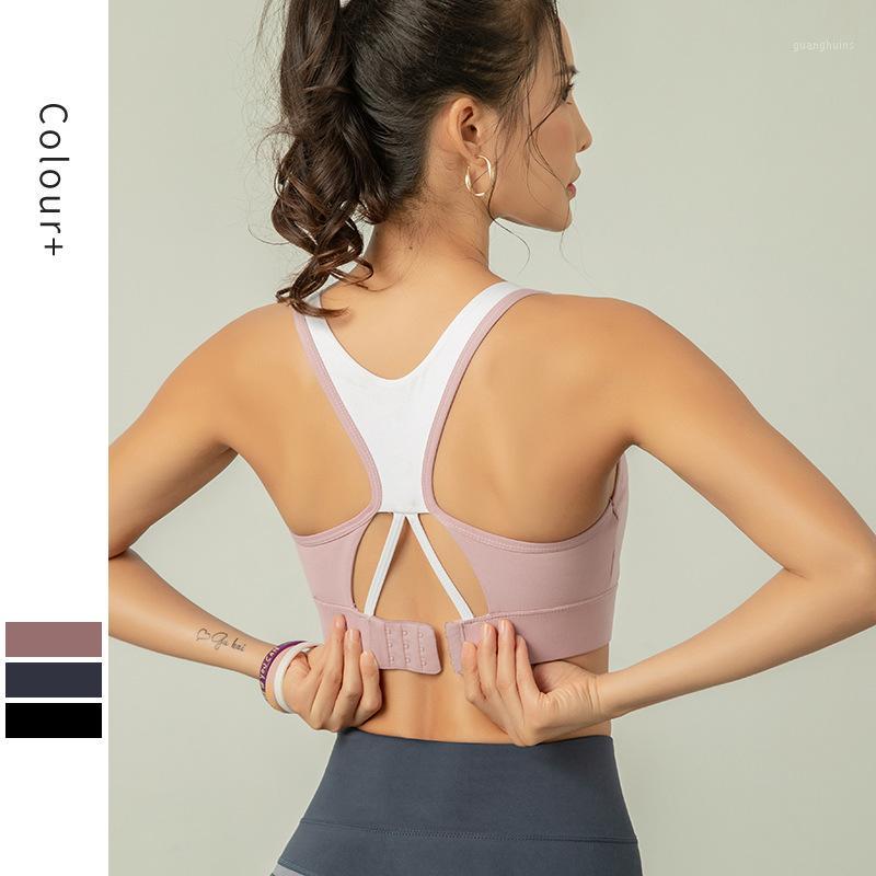 

proof sports underwear lady beauty bra gathers stereotyped fitness running vest can penetrate gas yoga suit fitness top1, Black