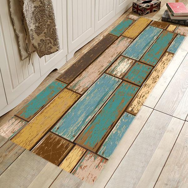 

Wood Grain Kitchen mat carpet Anti-slip Floor mat Modern Bath carpet Entrance Doormat Rugs Pad For Bedroom tatami Tapete1