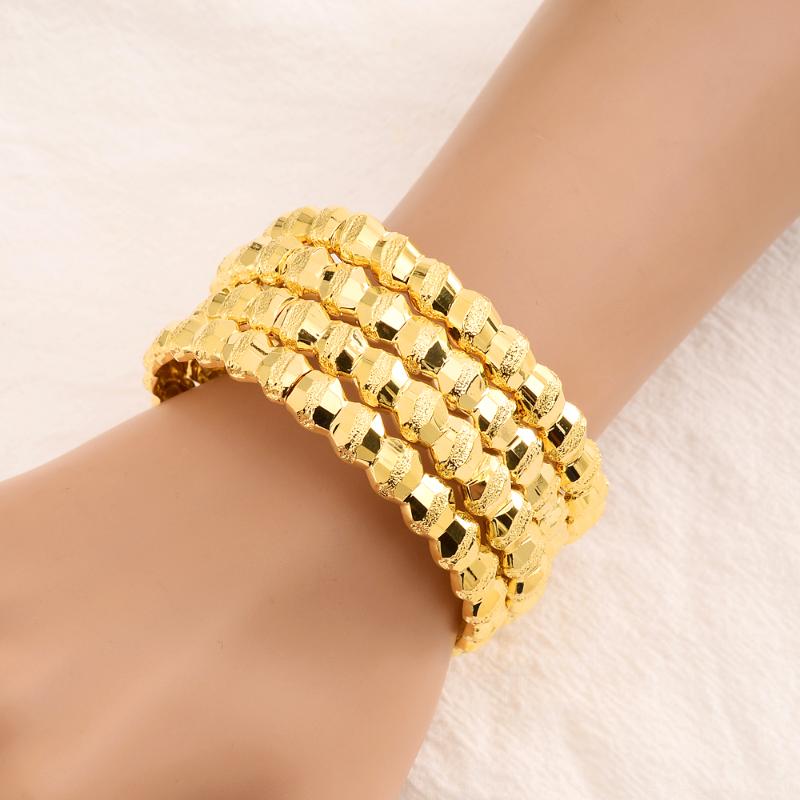 

New 24K Dubai Gold Silver color geometry Wedding Jewelry Bangles For Women Girl Ethiopian Kids Bangles Bracelet Jewelry gifts