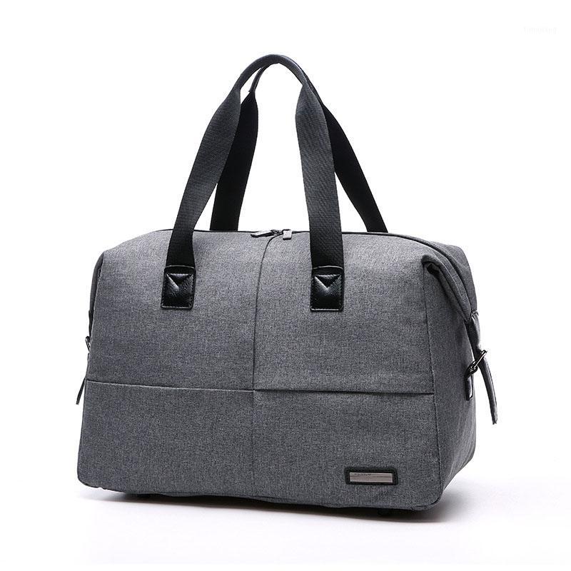 

High Quality Waterproof Oxford Cloth Gym Bag Men High-capacity Handbag For Profession Fitness Sports Training Travelling Bag1, Light grey
