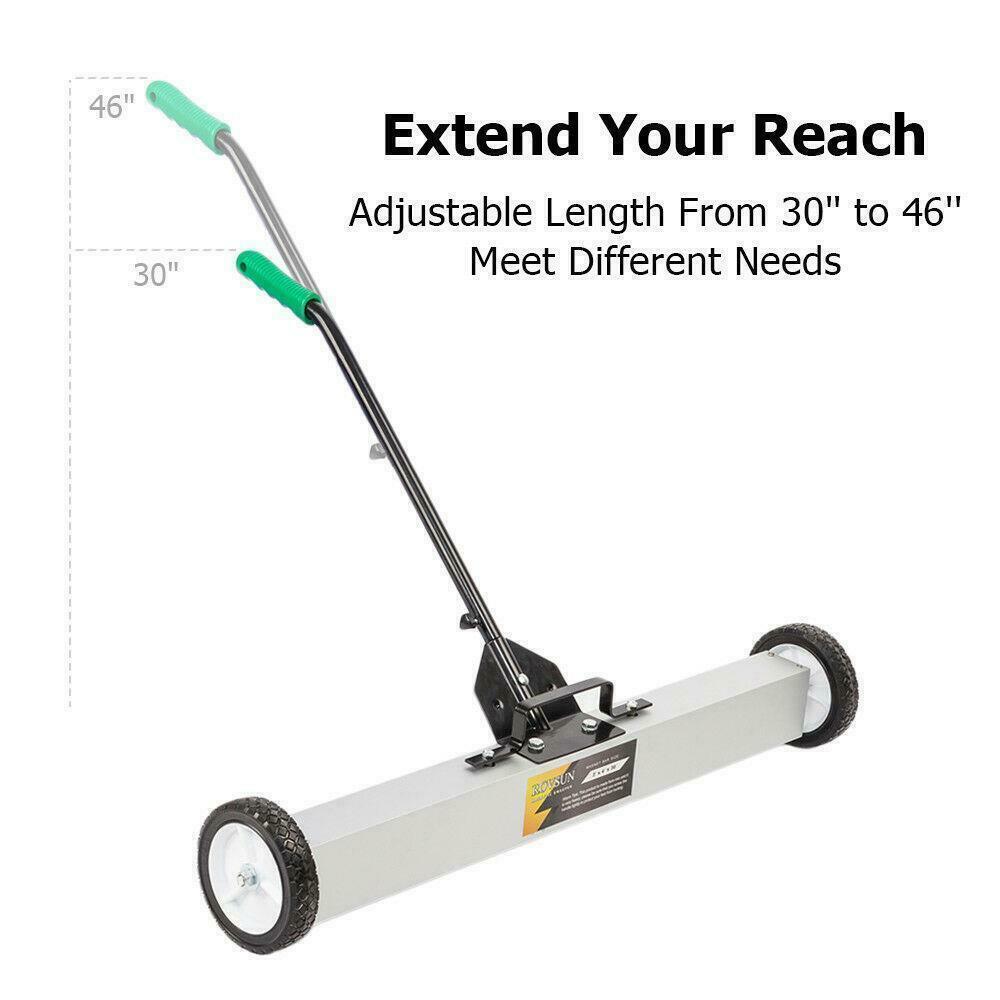 

24" Magnetic Sweeper Floor Rolling Pick Up Roller Push Broom
