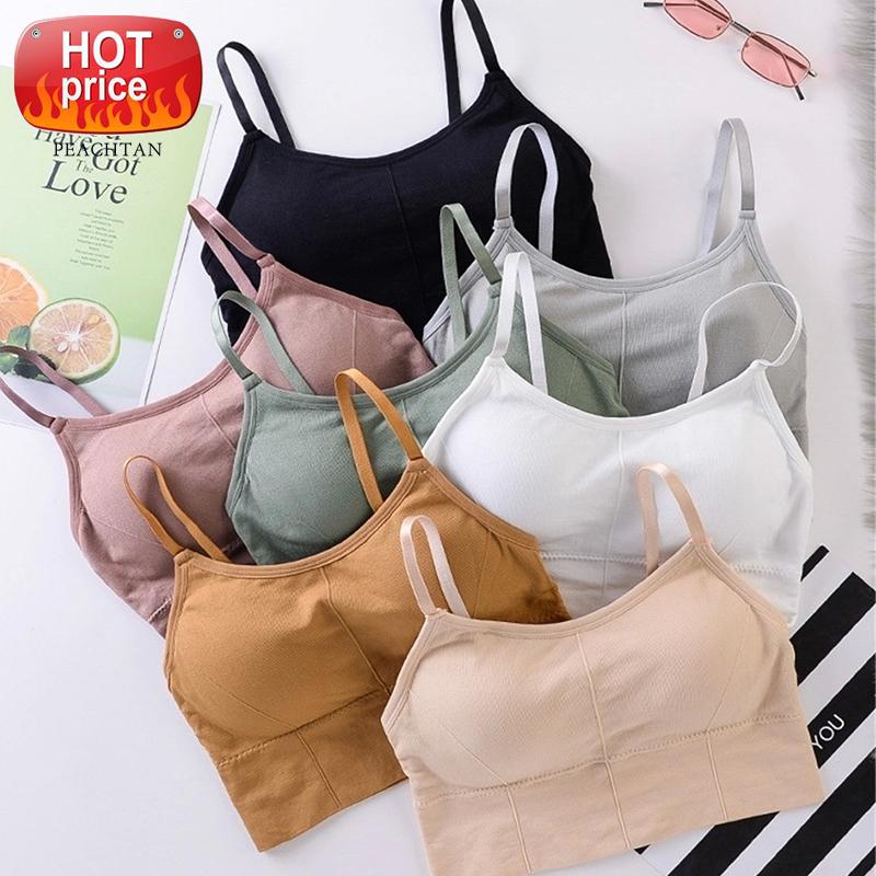 

Peachtan Solid women Bras Anti-sweat sports bra Top yoga Running fitness workout Sport bra Sportswear  sports Set female #js1k, White