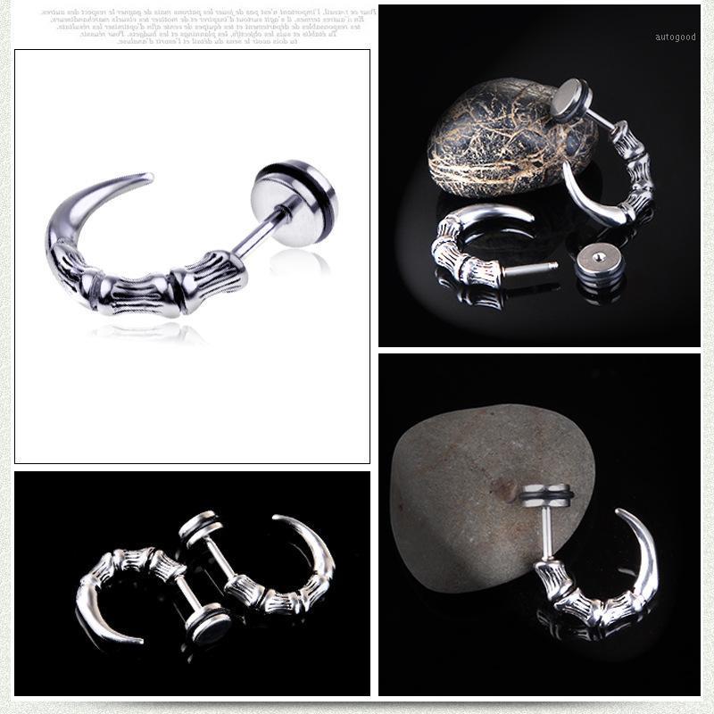 

Stud 2 Pc Punk Men Stainless/Titanium Steel Eagle Claw Earrings Personality Gold/Black/Steel Color Screw Jewelry Gifts1