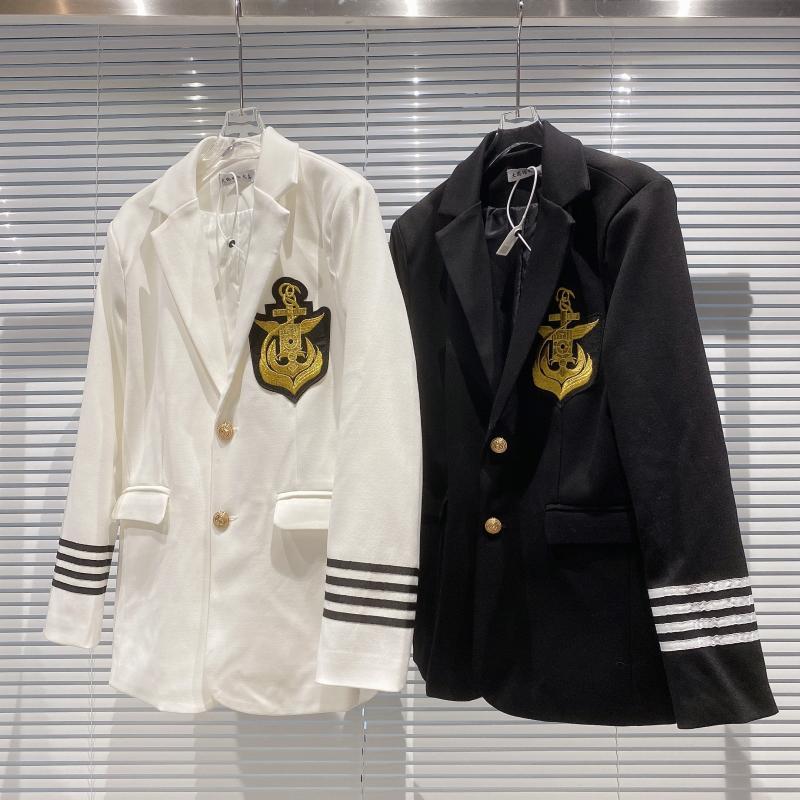 

2020 Net New Red Same School Style Embroidered Design Temper Long Female Suit Jacket J1xz, See chart