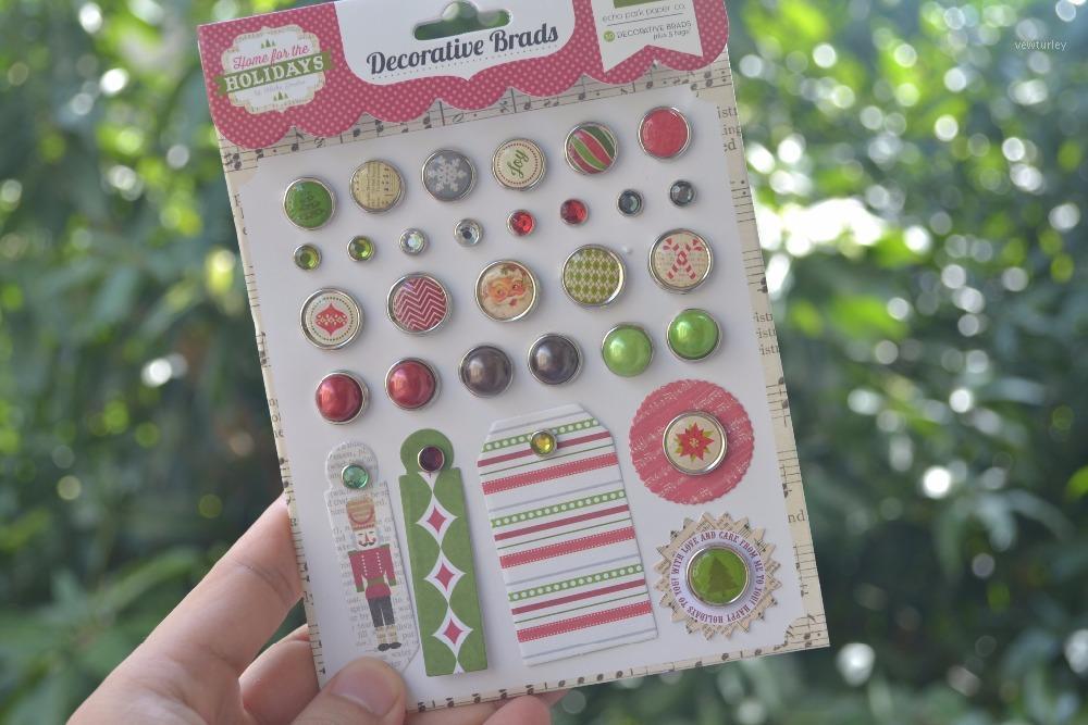 

DIY Scrapbook Supplies Handmade Photo Card Decoration Two Feet Decorative Brads1