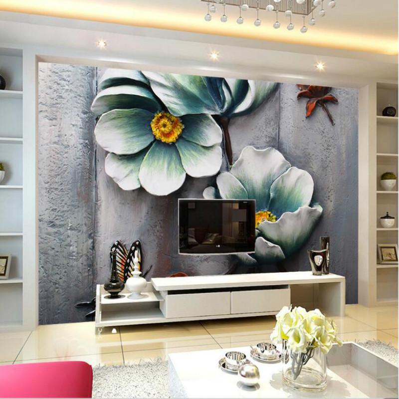 

Floral relief background wall 3D wallpaper custom home improvement 3d wall paper rolls wallpaper for walls mural background, Embossment paper