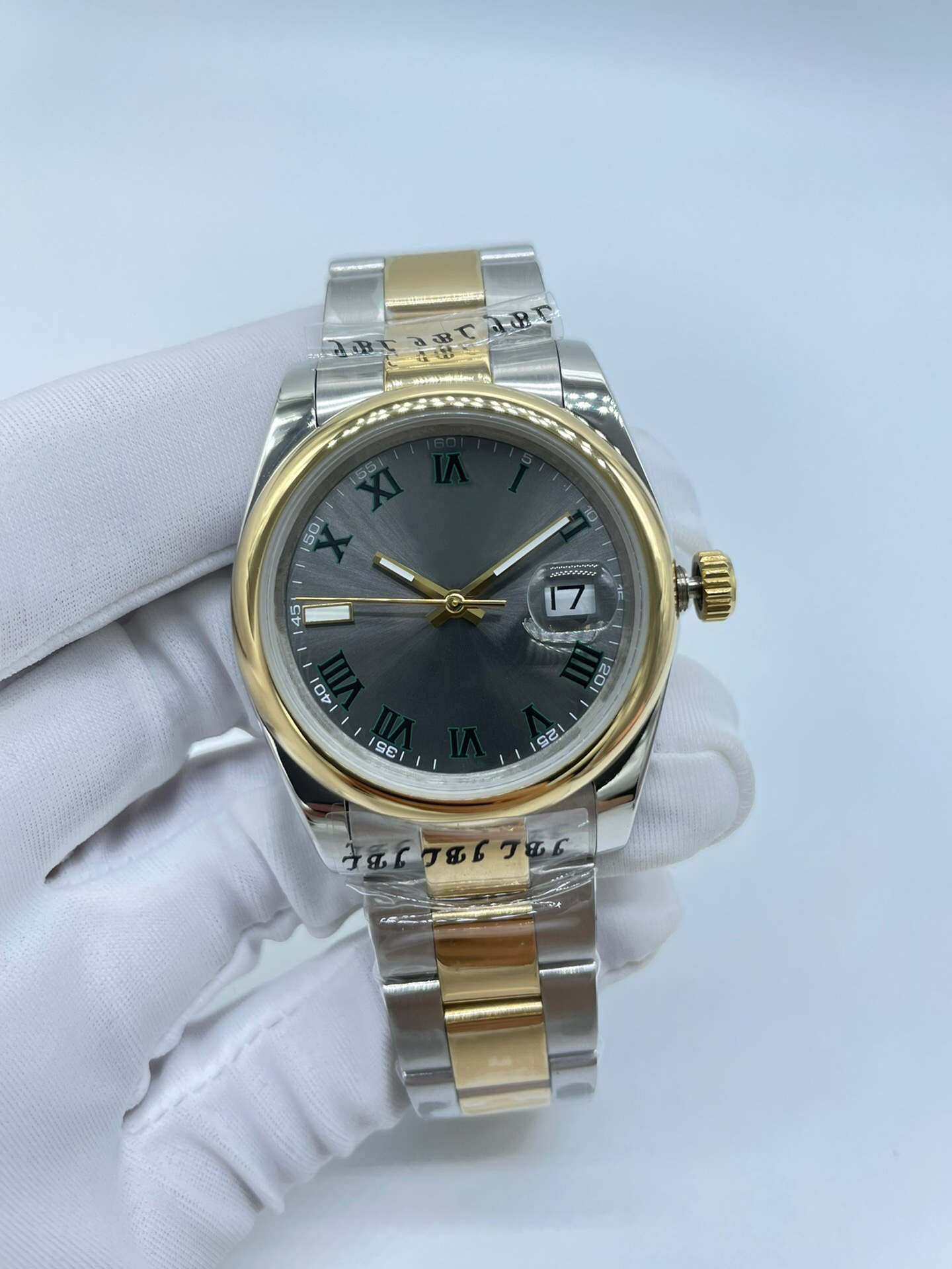 

36mm Womens Watches Smooth Bezel Stainless Steel Strap Automatic Mechanical 2813 Movement Watch Datejust Grey Dial Lady Woman Party Gifts Wristwatches Wristwatch, Sapphire glass