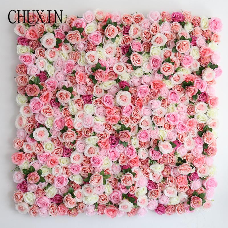 

40*60cm Beautiful Flower Wall Flower Row Runner Wedding Decoration Rose Peony Simulation Plants Wedding Banquet Decoration