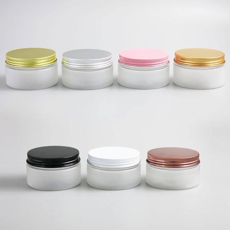 

100g Empty Frost Cosmetic Cream Containers Jars 100cc 100ml For Cosmetics Packaging Plastic Bottles With Metal Lids1 Packing