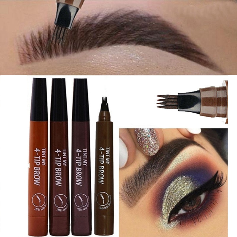 

3D Microblading Eyebrow Pen Waterproof Fork Tip Eyebrow Tattoo Pencil Long Lasting Professional Fine Sketch Liquid Eye Brow Pen 0545, As picture show