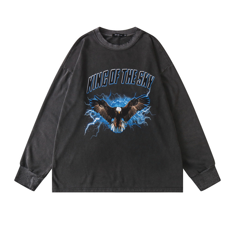 

West Kanye printed hip hop swag men's sweaters 2020 spring clothes fall street weird thing, Gray