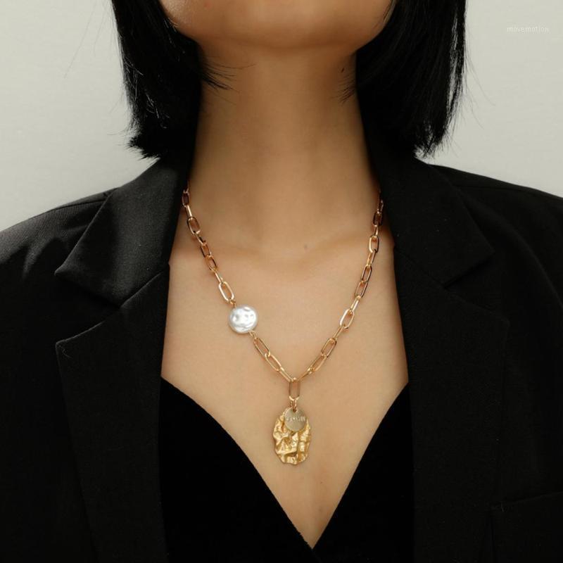 

Punk Silver Color Rhinestone Pendant Choker Necklace Asymmetric Curb Cuban Thick Chain Necklaces for Women Jewelry1