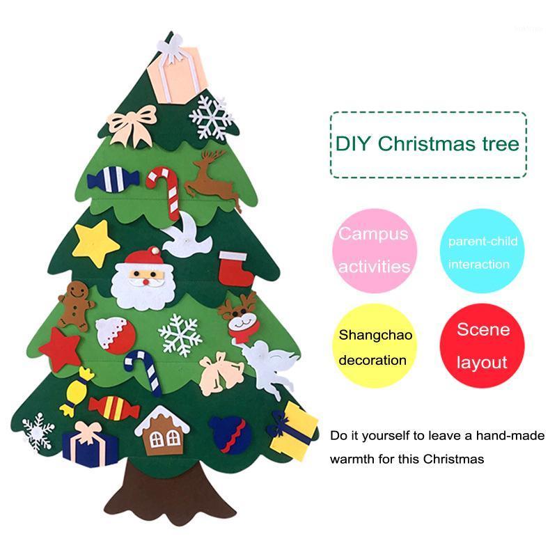 

1Pcs Mini Christmas Trees Child Diy Christmas Tree with Felt Three-dimensional Decoration Wall Hanging Manual Puzzle Tool1