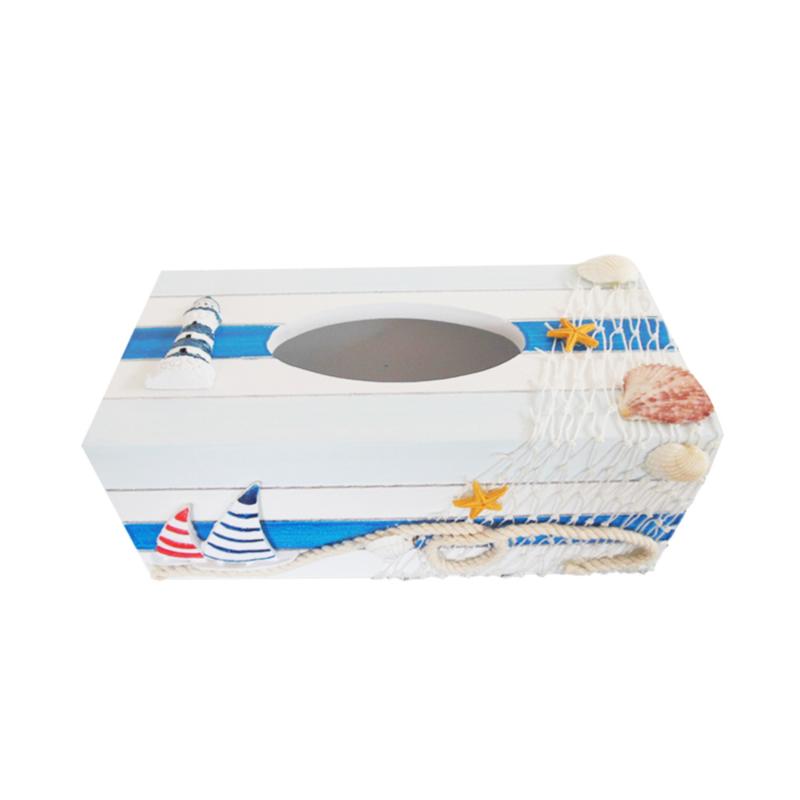 

1PC Creative Wooden Mediterranean Delicate Tissue Holder Storage Box for Library Restaurant