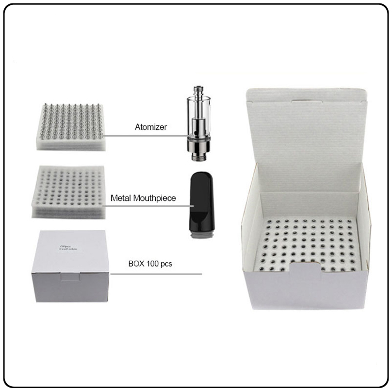 

Top Quality Vape Carts TH205 Atomizers Ceramic White/Black Mouthpieces 0.5ml 0.8ml 1.0ml Glass Cartridges With Protection Silicone Top&Bottom