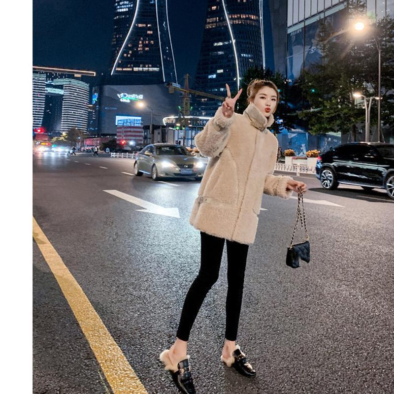

2020 New Winter Leisure Ladies Jacket Slim Fit Female Outwear Solid Color Cotton High Qualtty Women Overcoet1, White