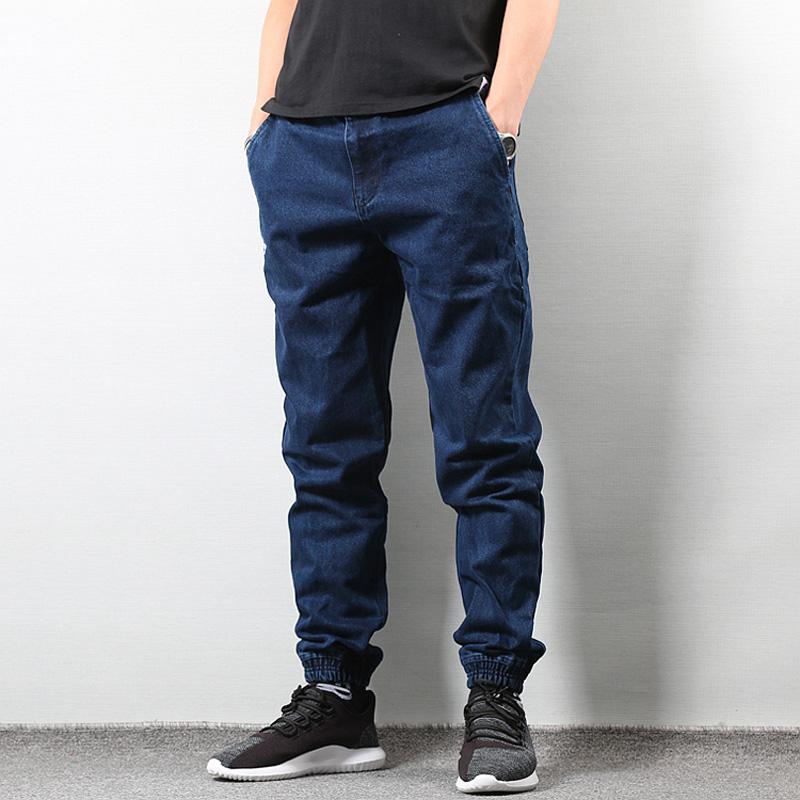 

Men's jeans streetwear fashion hip-hop slim fit black casual pants