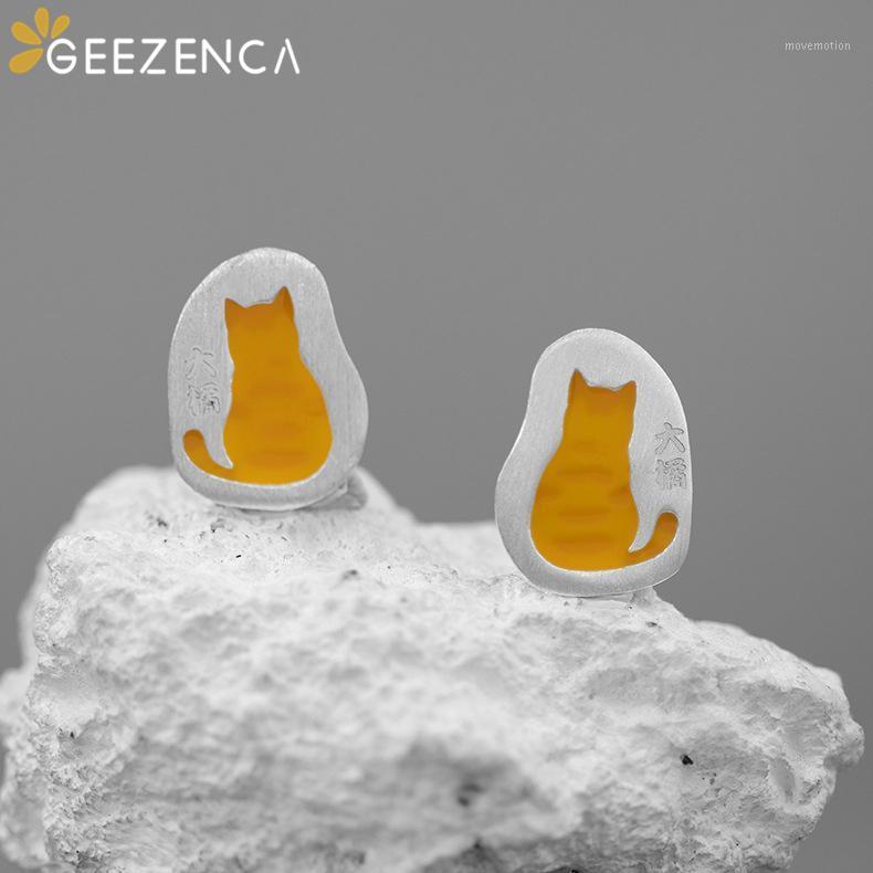 

Original Design 925 Sterling Silver Stray Cat Stud Earrings Fine Jewelry for Women Copal Cute Trendy Unique Earring Gift Party1