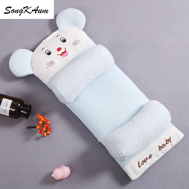 

SongKAum New Style Cute Cartoon Children 100% Buckwheat Pillow Orthopedic Neck Pillows Sleeping Pillow Cotton Cover Health