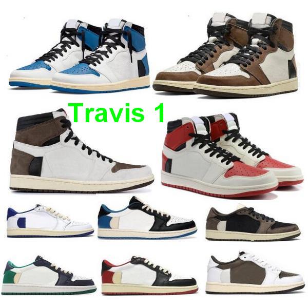 

Travis Scotts 1 1s Og Top Basketball Shoes Low High x Fragment 2022 Designer Men Women Mocha University Blue Chicago Lows Sp Ts Sports Sneakers, Pink
