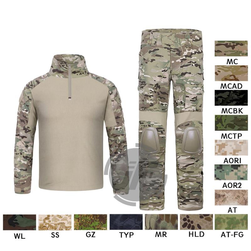 

G2 Combat Shirt & Pants Tops+Trousers w/ Elbow & Knee Pads Set Tactical EmersonGear GEN 2 BDU Uniform, Wl