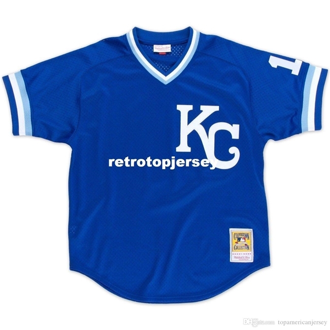 

Bo Jackson Kansas City #16 Mitchell & Ness Retro 1989 BP Jersey, Black;blue