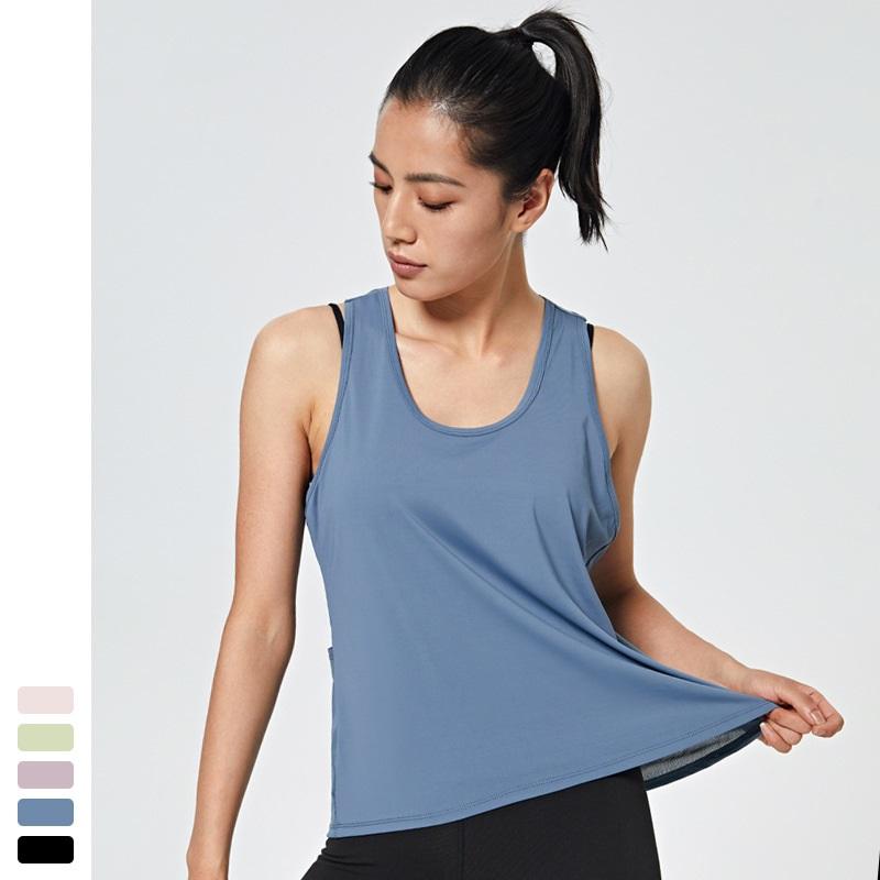 

Woman Yoga Top Loose Breathable Running Top, Black