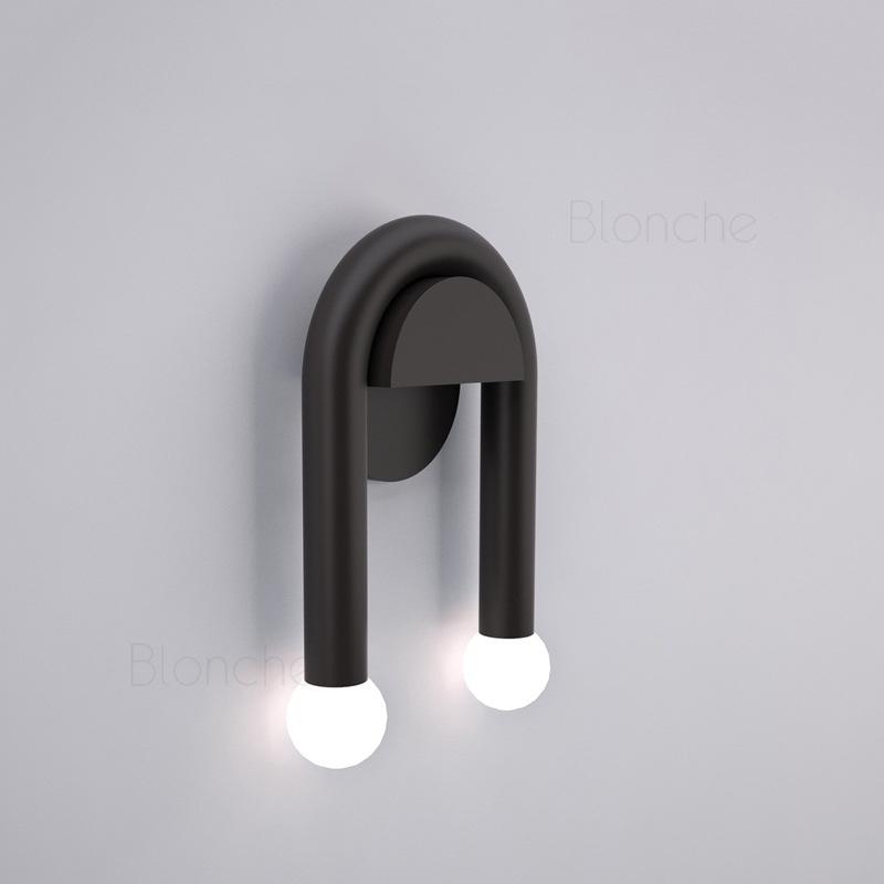 

Modern LED Wall Lights Nordic Simple U Shape Wall Lights Iron Art Fixtures for Bedroom Bedside Living Room Corridor Led Sconces