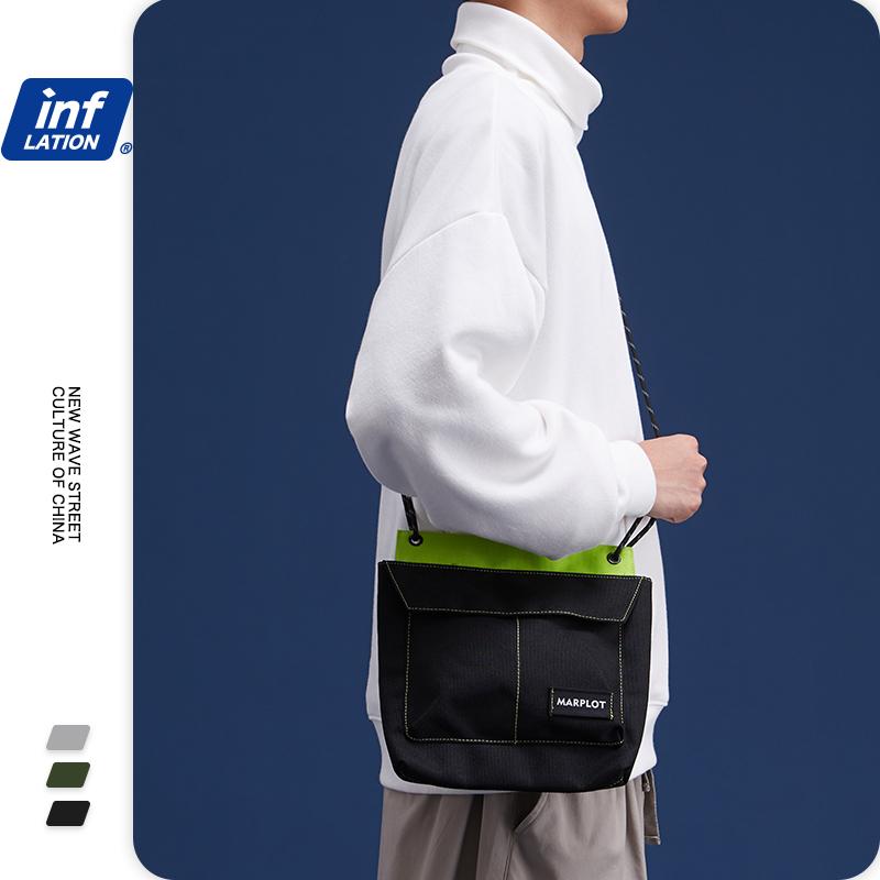 

INFLATION Color Block Reflective Small Women Bag 2020 Hip Hop Travel Waist Bag Fanny For Men Casual Crossbody Bags 253AI2020, Black