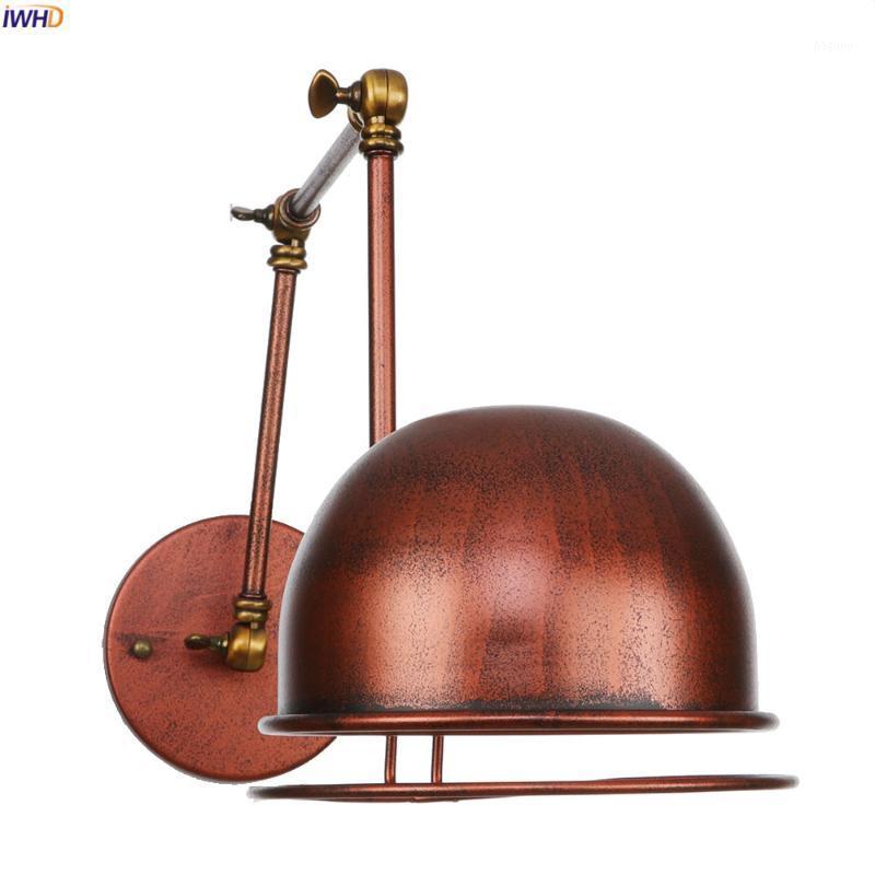 

IWHD Adjustable Antique Vintage Wall Lamp Bedroom Mirror Stair Light Loft Industrial Wall Lights Fixtures Luminaire Lighting LED1