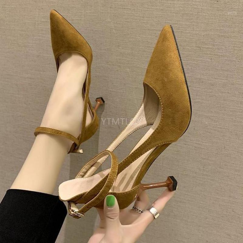 

Women High Heels Spring Pointed Sexy Party Female Pumps Fashion Brand Ladies Wedding Shoes 2021 Zapatos De Mujer Tacon1, Black