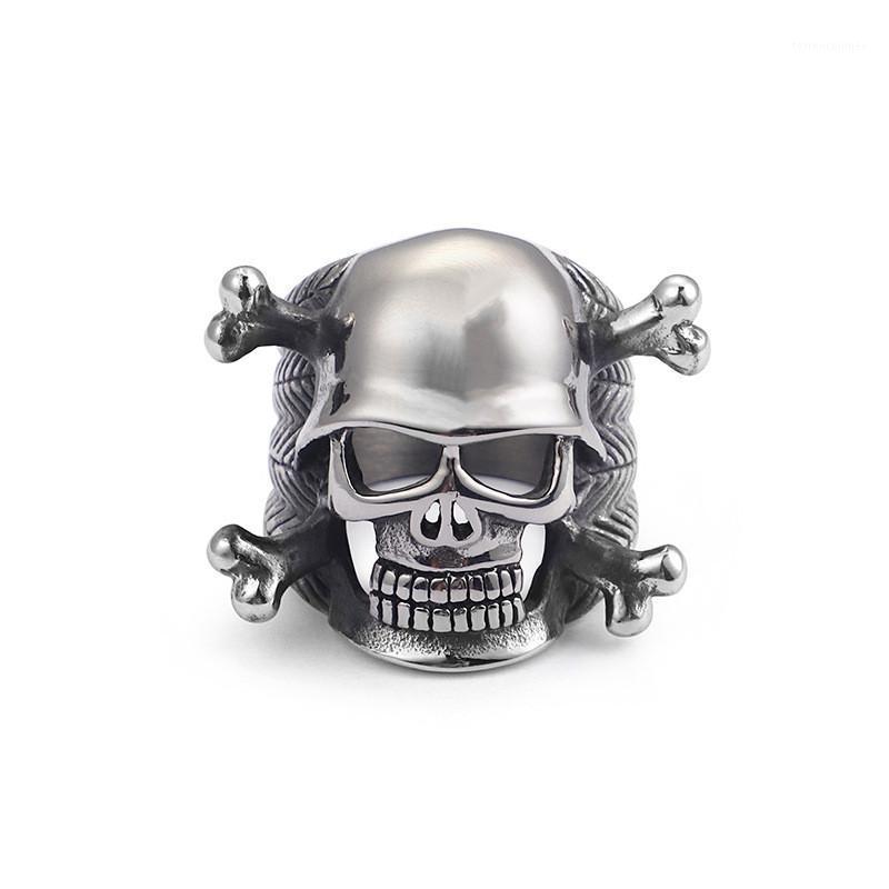 

Skull Rings, 316L Stainless Steel Ring for Punk Rock Warrior, Mens Biker Jewelry1