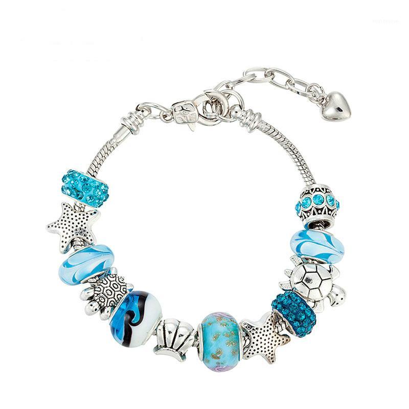 

Ocean Series Bracelet New Women Lady Infinity Charm Silver Gold Crystal Heart Chain Bracelet Jewelry1