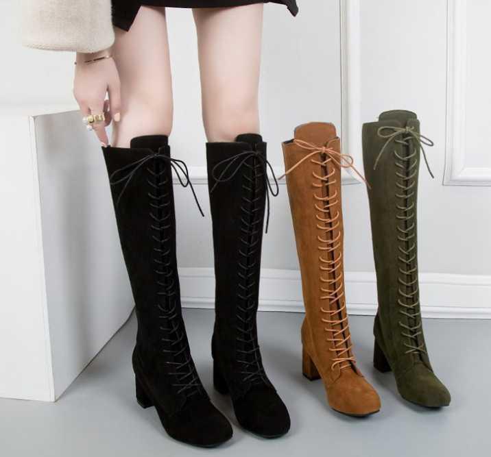 

2020 High Heels Black Size 35-43 Hot Sale Long Keep Warm Sexy Best Quality Classic Lightweight Fur Lace-Up Winter Female Boots1