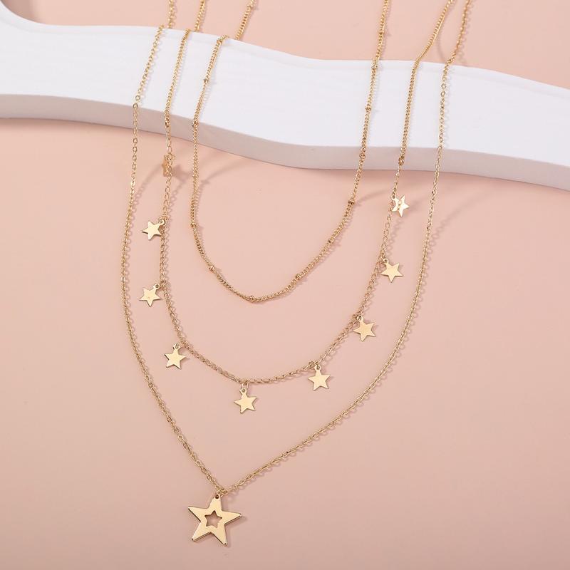 

Hot Selling Mutlti Layer Star Pendant Necklace Wholesale