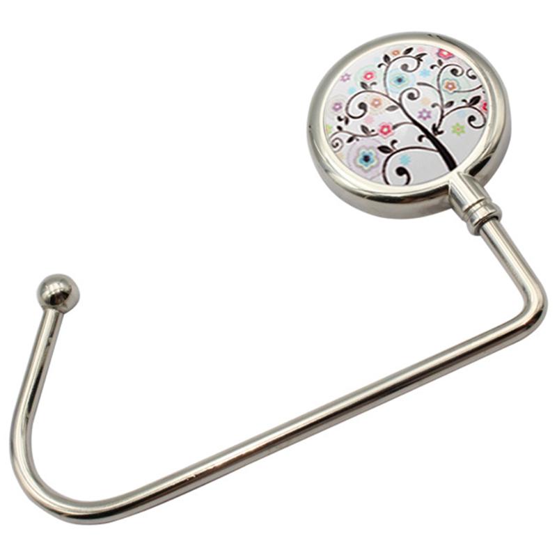 

Non Slip Pad Round Accessories Zinc Alloy Straight Gift Holder Portable Hand Bag Table Purse Hook Mini Convenient Hanger