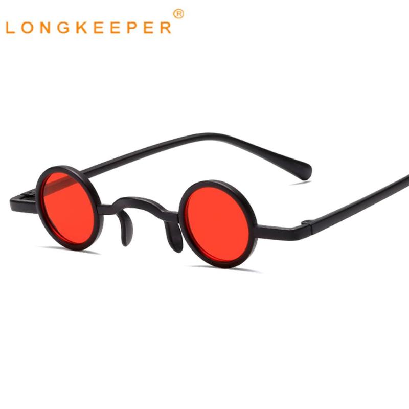 

LongKeeper Vintage Small Round Sunglasses Women Men 2021 Fashion Punk Sun Glasses Red Blue Shades UV400 gafas de sol mujer