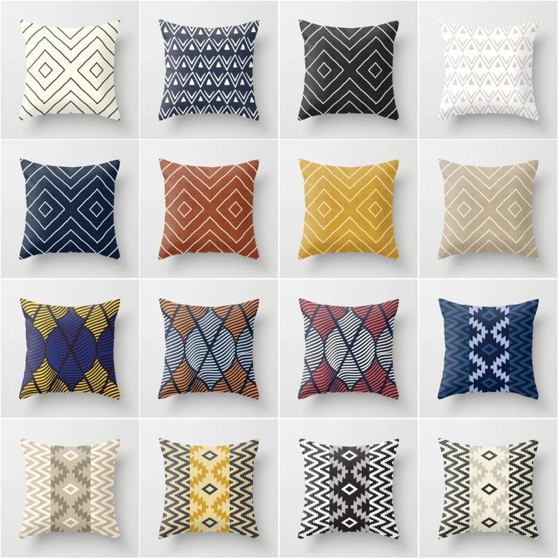 

XUNYU Creative Geometric Cushion Cover Throw Pillowcase Home Decorative Sofa Pillow Case 45x45cm YL012