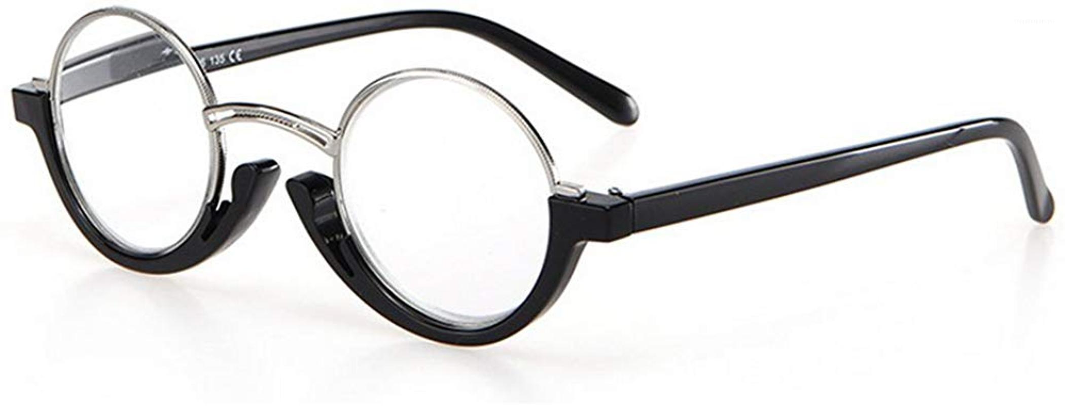

Sunglasses Mincl/Unique Titanium Alloy Round Half-Frame Circle Reading Glasses Women NX1