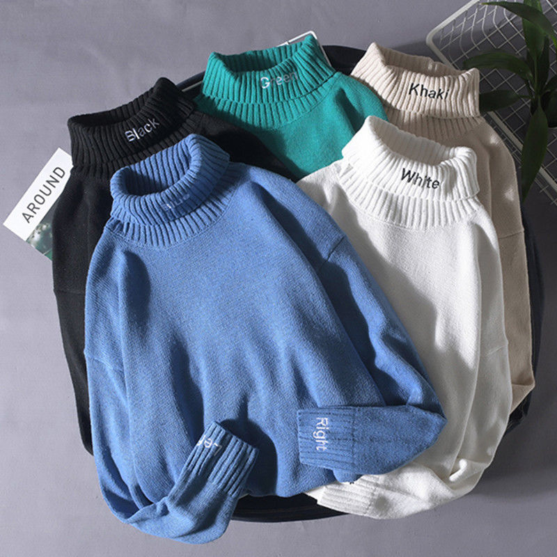 

Oversee female winter turtleneck high-trend Korean personality loose mesh student long-sleeve couple thicken