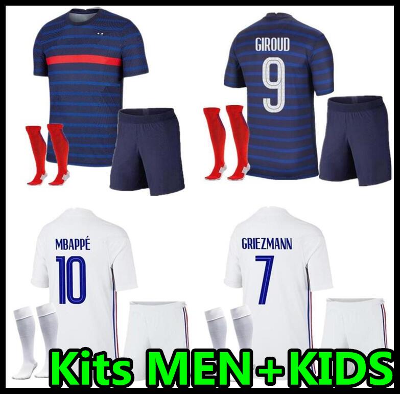 

2020 GRIEZMANN MBAPPE soccer jersey kits Centenary POGBA MATUIDI GIROUD football shirt maillot de foot 20 21 ZIDANE MAN + KIDS kit, Black
