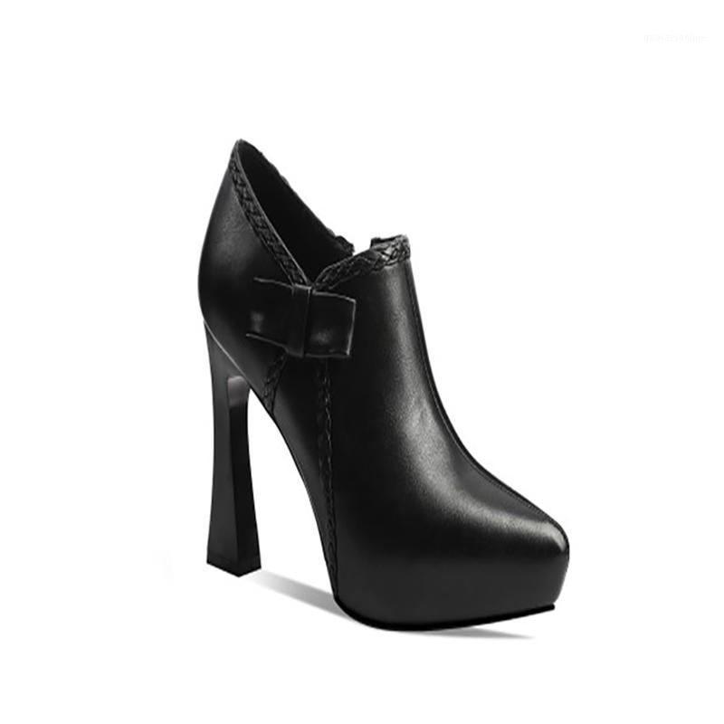 

2020 New Arrival Patent Leather Block Heels High Heels Back Zippers Ankle Boots for Women and Ladies Platform Shoes Woman1, Black
