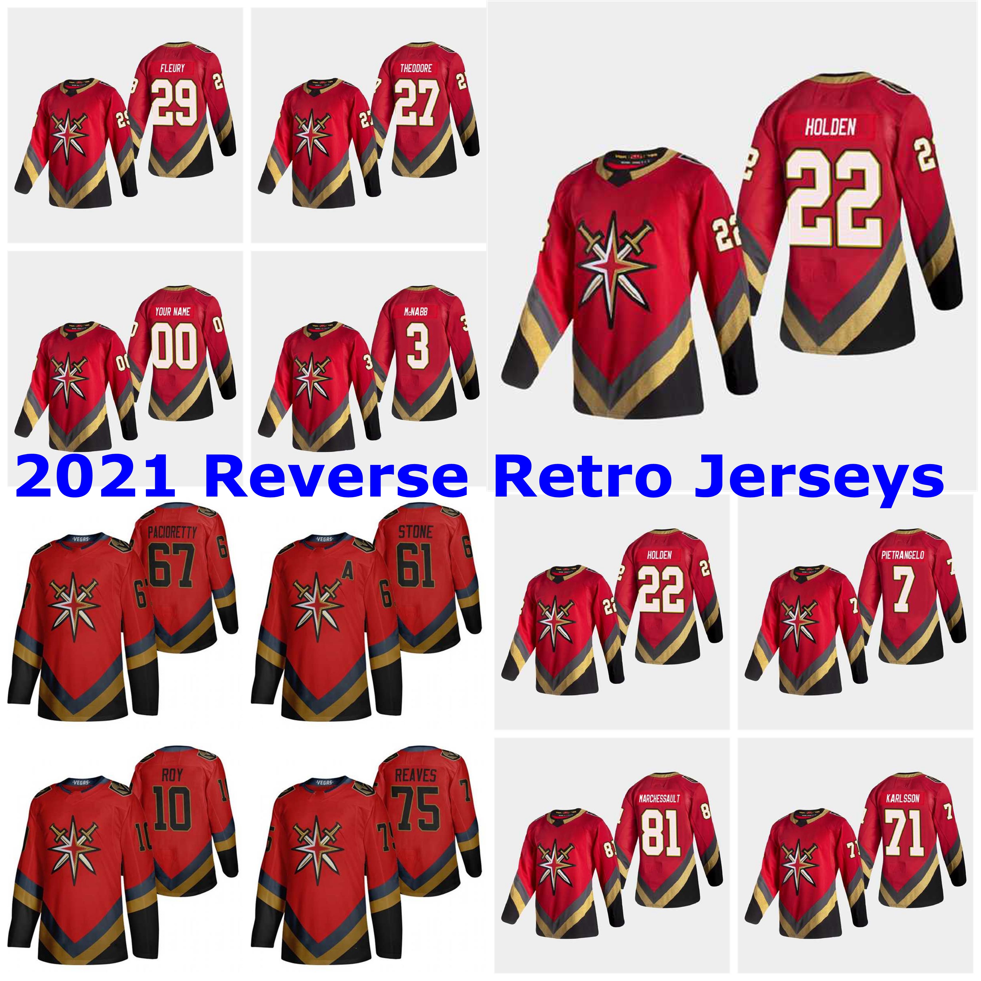 

2021 Reverse Retro Vegas Golden Knights Jerseys 17 Strong Jersey Erik Haula Jonathan Marchessault Reilly Smith 23 Alec Martinez Custom, Womens black 2021 reverse retro