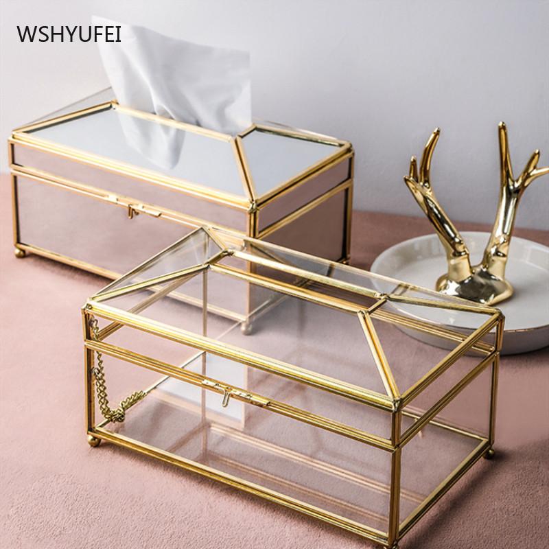 

Creative Luxury Glass Tissue Box wet wipes Napkin Kitchen Storage Box Desktop Coffee table Car Jewelry Display Organizer