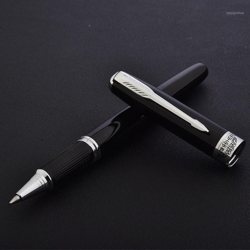 

Good Writing Fashion Arrow Design Silver Clip Black Rollerball Pen Hero 611 Black Ink Metal 0.5mm Signature Pens School Supplies1