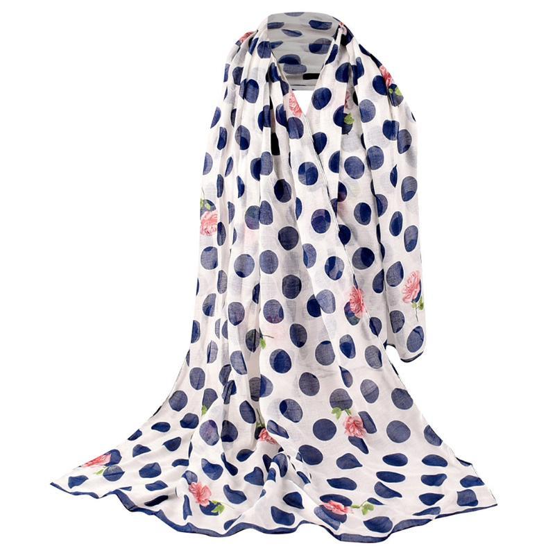 

Fashion Women Scarfes Dot Printed Soft Shawl Wrap Wraps Scarf Scarves Beach Headband Autumn Femme Scarf